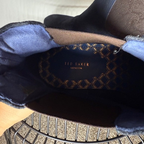 Ted Baker Travics Blue Suede Ankle Boots Size 10 - Picture 8 of 8